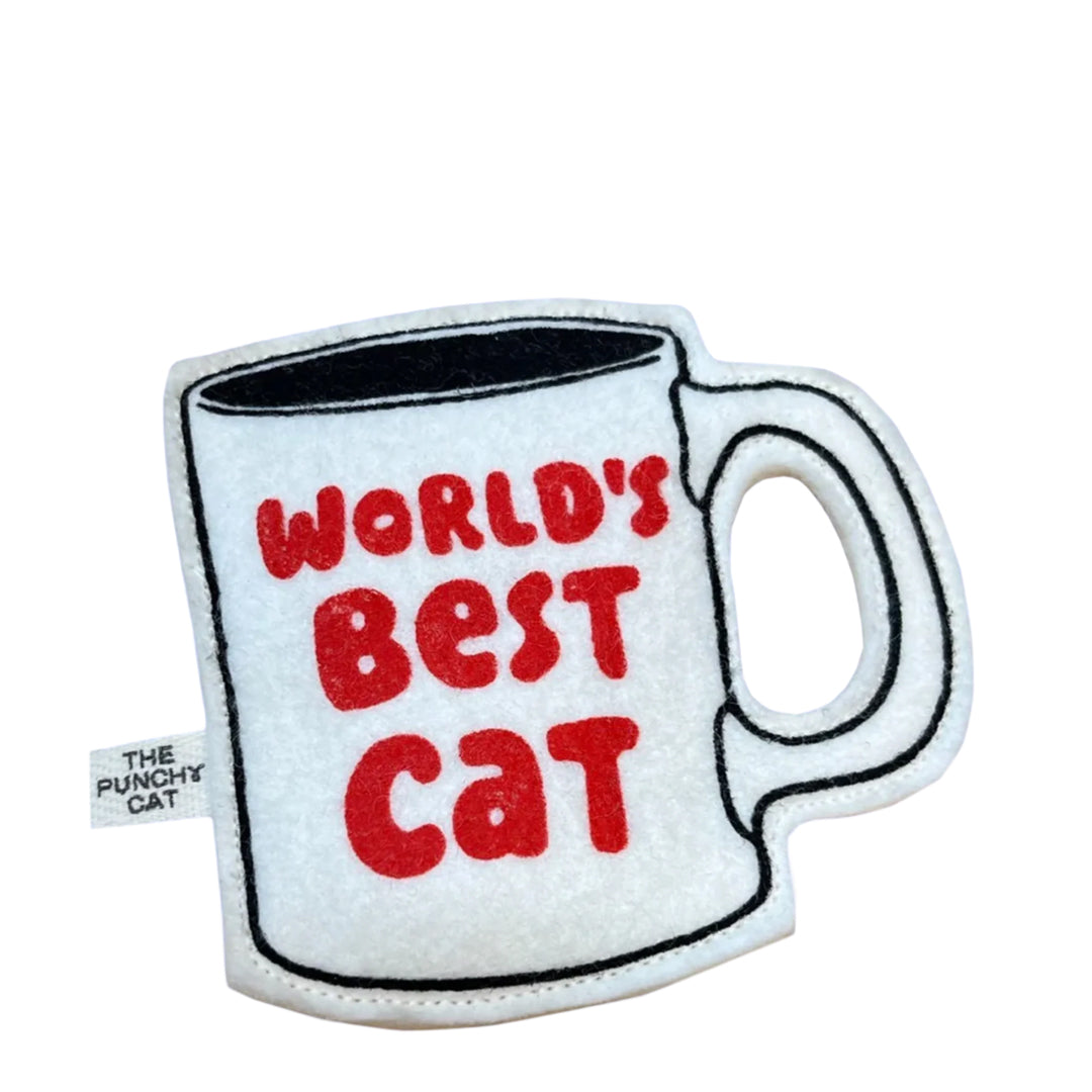 World’s Best Cat Coffee Mug - Catnip Toy